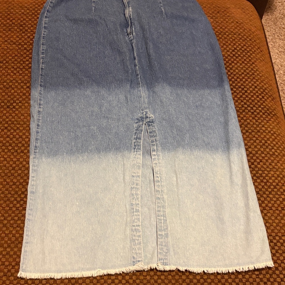 Newport News Blue Gradient Maxi Skirt
